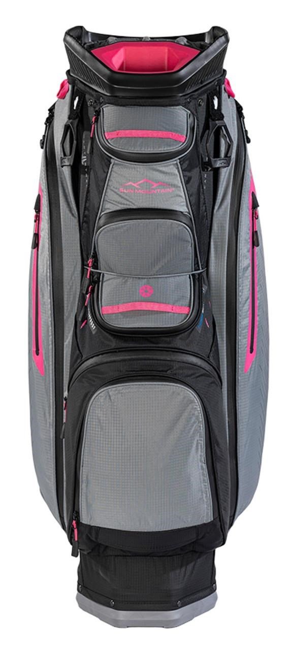 Sun Mountain H2NO C130 cart bag, negro/níquel/rosa