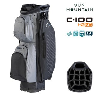Sun Mountain H2NO C100 bolsa de carro impermeable 14 WAY, steel/cadet