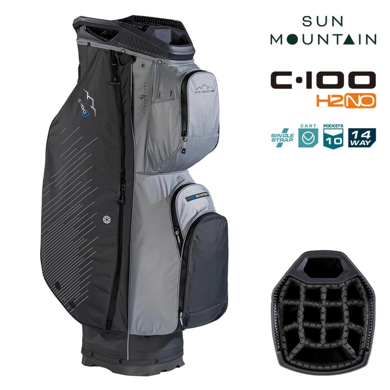 Sun Mountain H2NO C100 bolsa de carro impermeable 14 WAY, steel/cadet