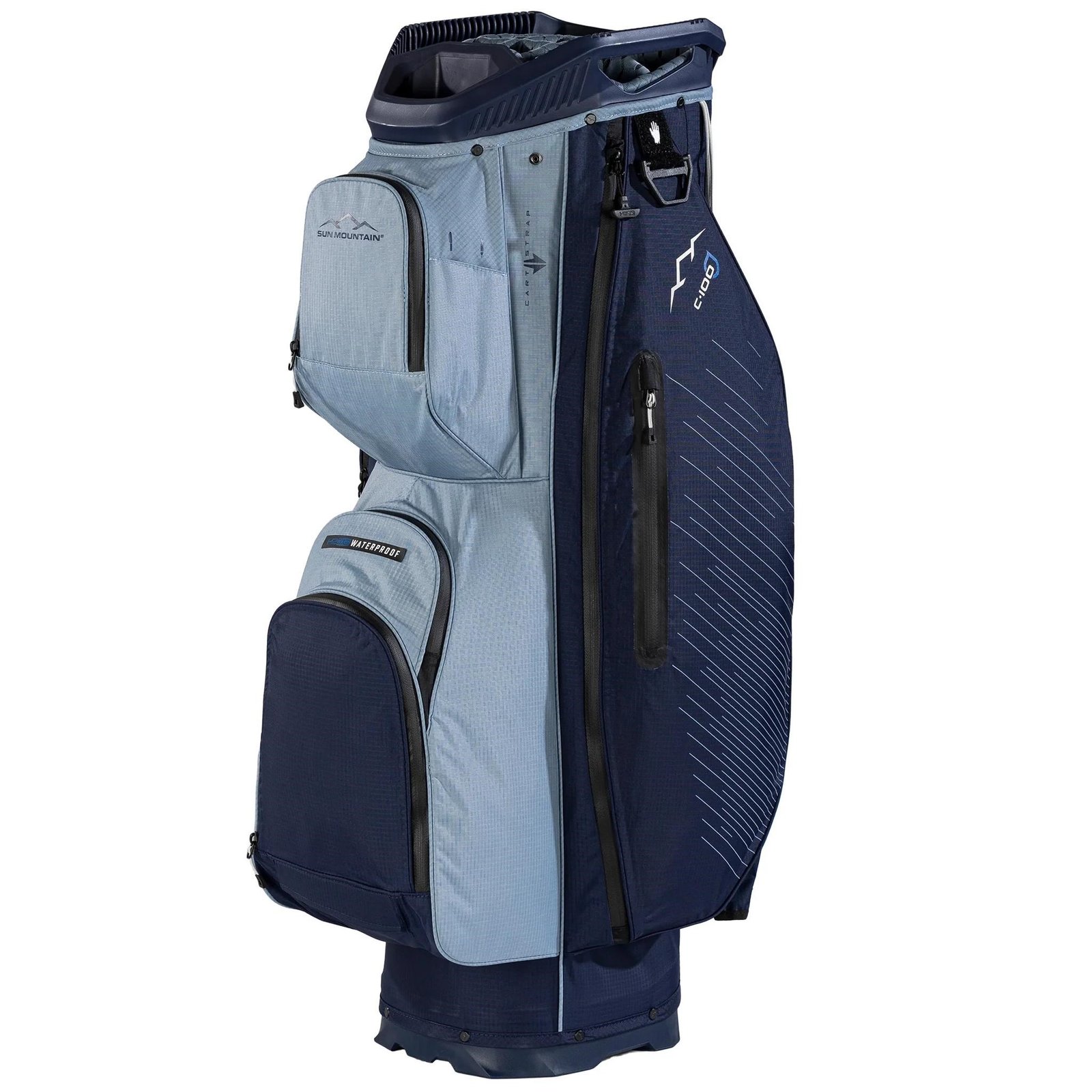 Sun Mountain H2NO C100 cart bag impermeable, navy/ash/platinum