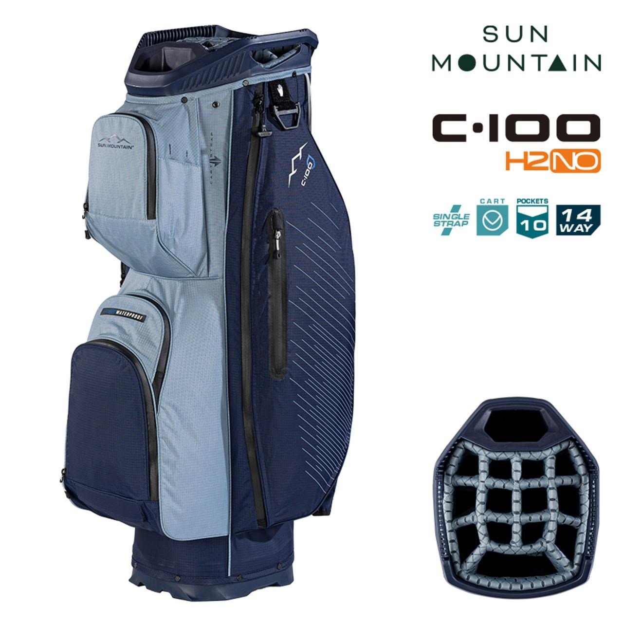 Sun Mountain H2NO C100 cart bag impermeable, navy/ash/platinum