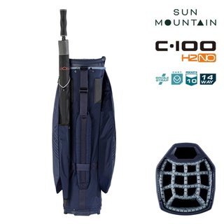 Sun Mountain H2NO C100 cart bag impermeable, navy/ash/platinum