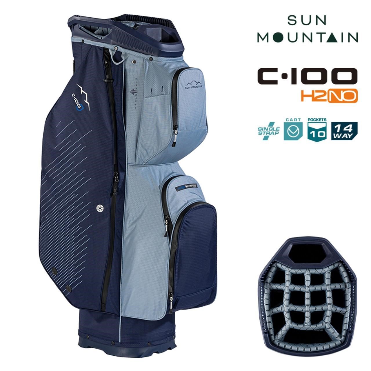 Sun Mountain H2NO C100 cart bag impermeable, navy/ash/platinum