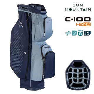 Sun Mountain H2NO C100 cart bag impermeable, navy/ash/platinum