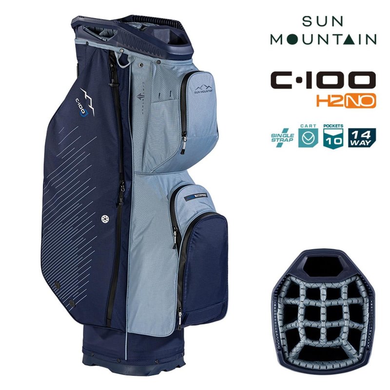 Sun Mountain H2NO C100 cart bag impermeable, navy/ash/platinum