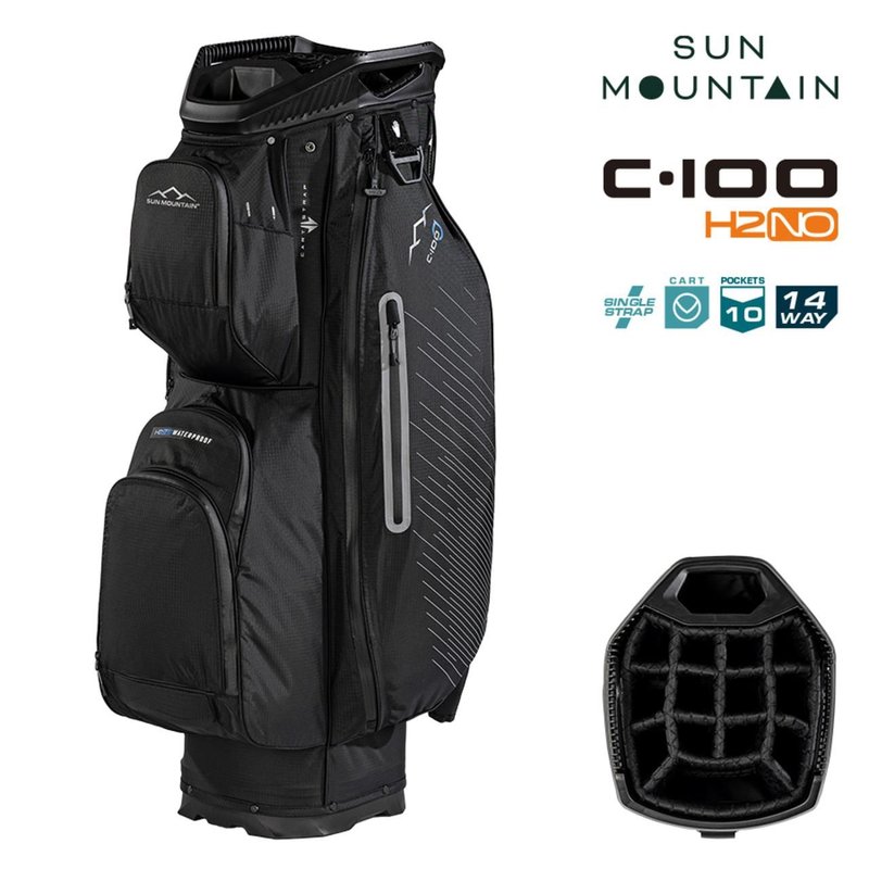 Sun Mountain H2NO C100 Waterproof cart bag, negro
