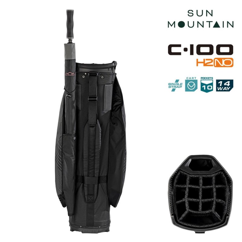 Sun Mountain H2NO C100 Waterproof cart bag, negro