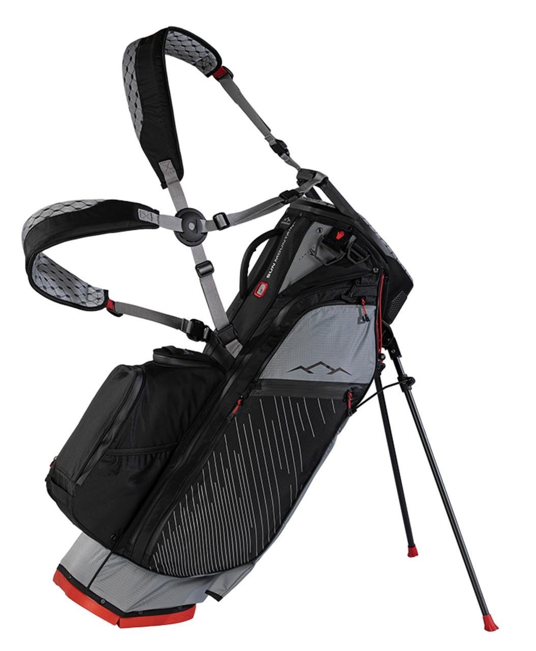 Sun Mountain H2NO E-4.5 14 Way VLO stand bag impermeable, nickel/black/red