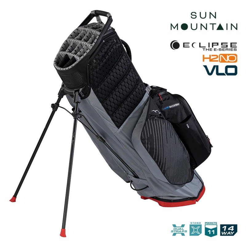 Sun Mountain H2NO E-4.5 14 Way VLO stand bag impermeable, nickel/black/red
