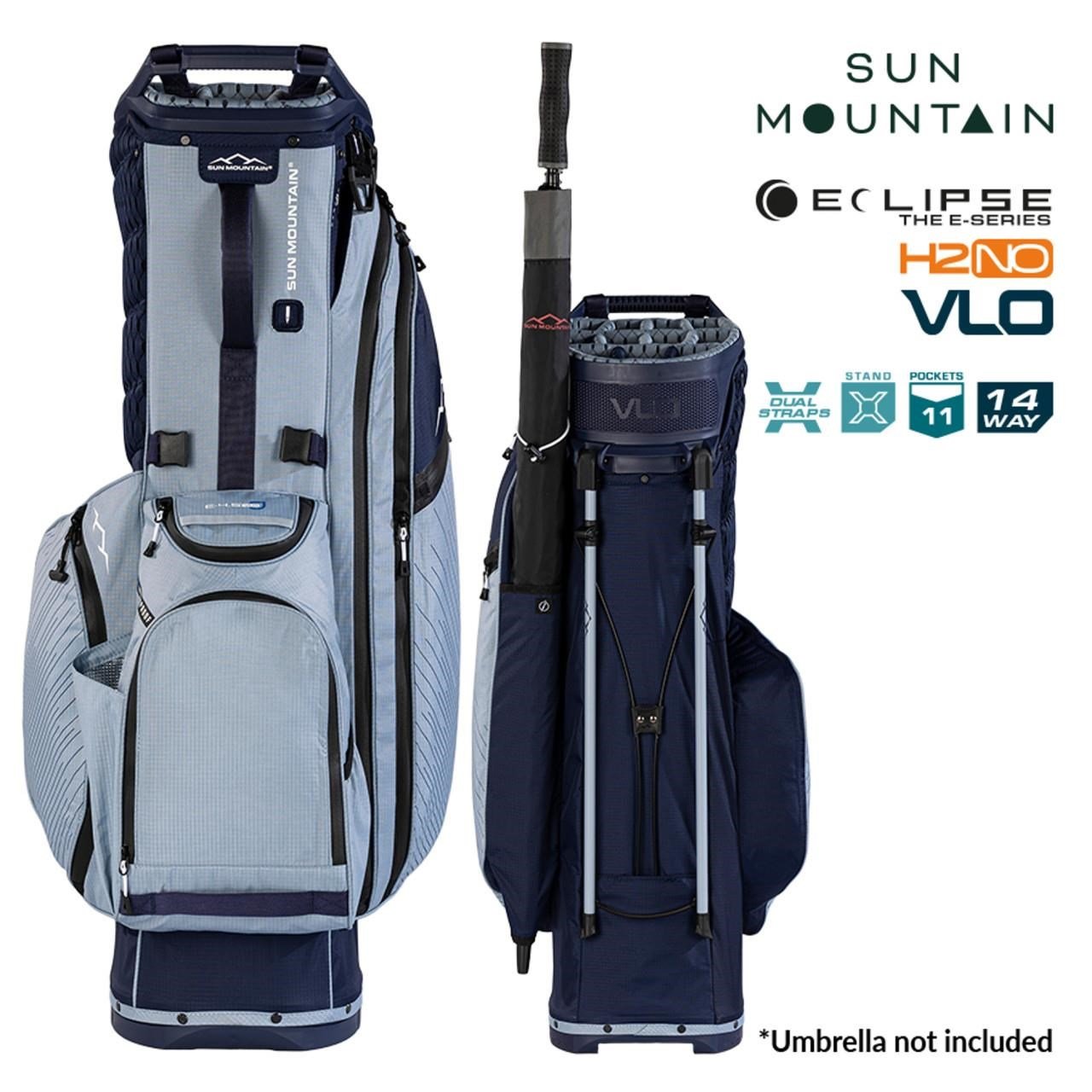 Sun Mountain H2NO E-4.5 14 Way VLO stand bag impermeable, navy/ash