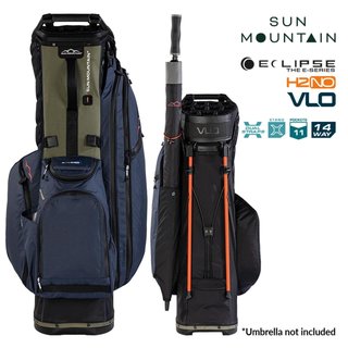 Sun Mountain H2NO E-4.5 14 Way VLO stand bag impermeable, negro/tinta/oliva