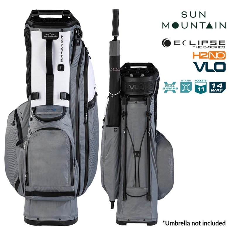 Sun Mountain H2NO E-4.5 14 Way VLO stand bag impermeable, nickel/white/black