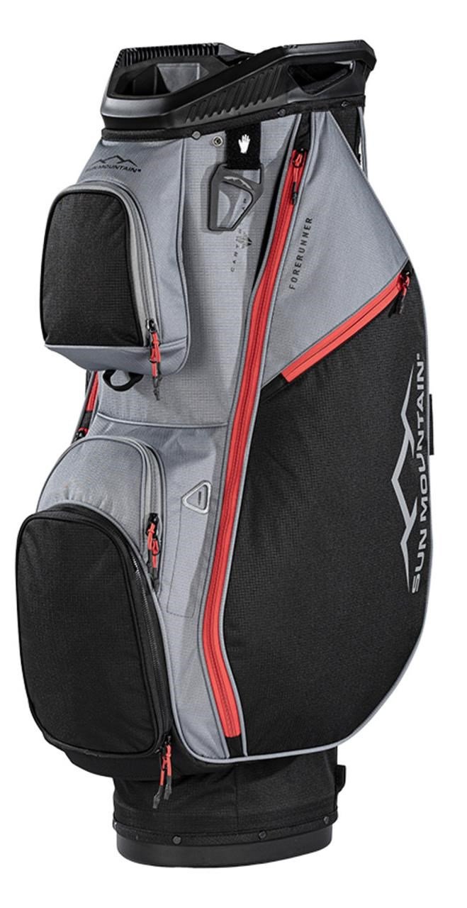 Sun Mountain Forerunner cart bag, negro/níquel/rojo