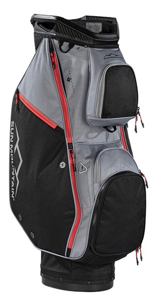 Sun Mountain Forerunner cart bag, negro/níquel/rojo