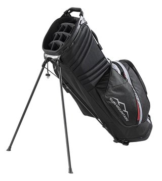 Sun Mountain Forerunner stand bag, negro/níquel/rojo