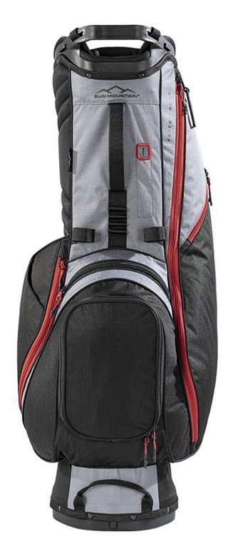 Sun Mountain Forerunner stand bag, negro/níquel/rojo