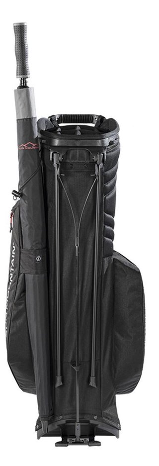 Sun Mountain Forerunner stand bag, negro/níquel/rojo