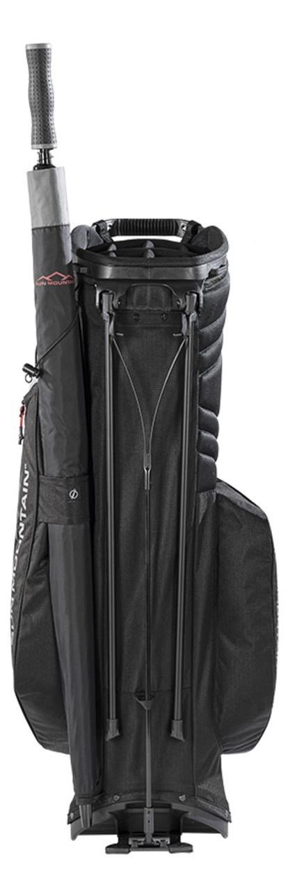Sun Mountain Forerunner stand bag, negro/níquel/rojo