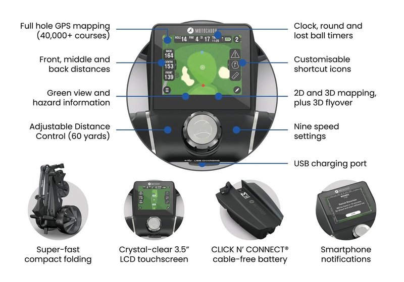 Motocaddy NEW M5 GPS carrito eléctrico 2026, Standard Lithium