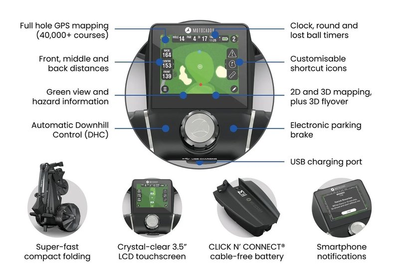 Motocaddy NEW M5 GPS DHC carrito eléctrico 2026, Ultra Lithium
