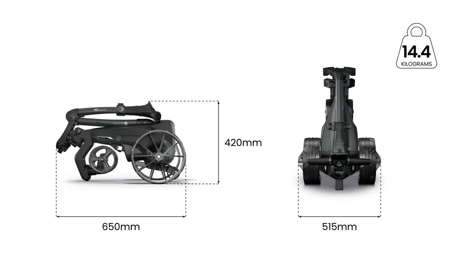 Motocaddy NEW M7 REMOTE DHC carrito eléctrico 2026, M7 Ultra Lithium, grafito