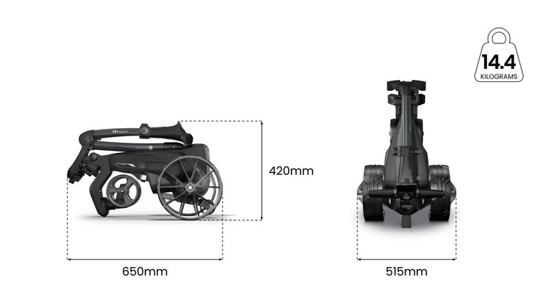 Motocaddy NEW M7 REMOTE DHC carrito eléctrico 2026, M7 Ultra Lithium, grafito