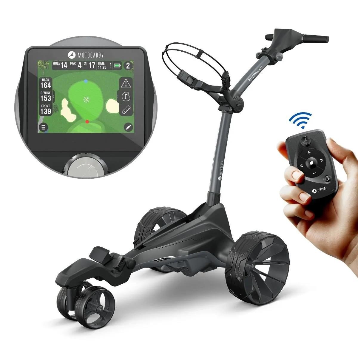 Motocaddy NEW M7 GPS REMOTE DHC carrito eléctrico 2026, M7 Ultra Lithium, grafito