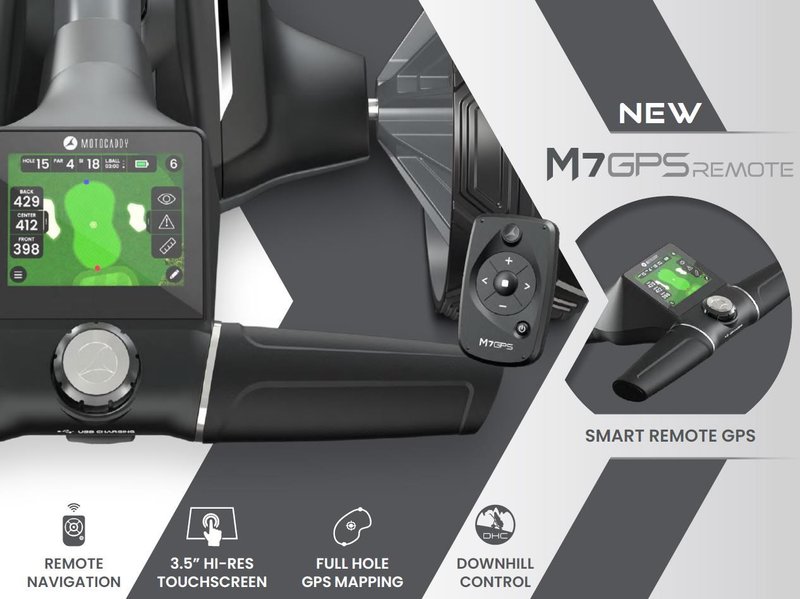 Motocaddy NEW M7 GPS REMOTE DHC carrito eléctrico 2026, M7 Ultra Lithium, grafito