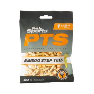 Pride Sports PTS Bamboo Step Tees 38mm (1 1/2"), 50 tees, naranja