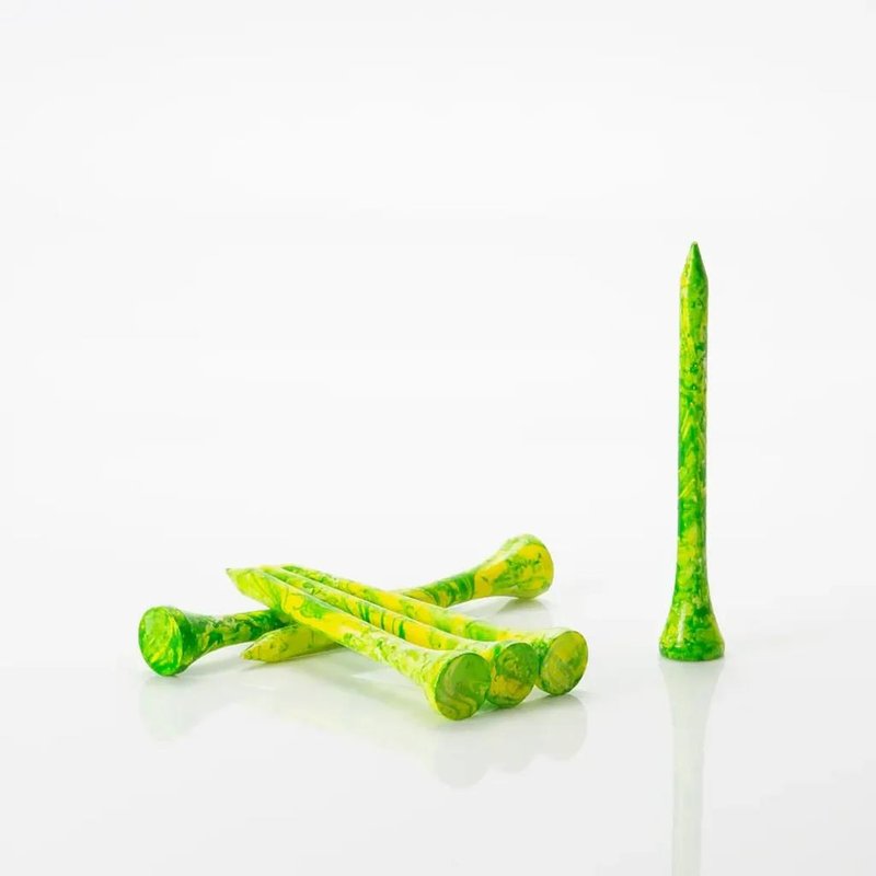 Pride Sports Special Edition Paint Splatter Tees (45 tees) 69 mm (2 3/4"), verde/amarillo