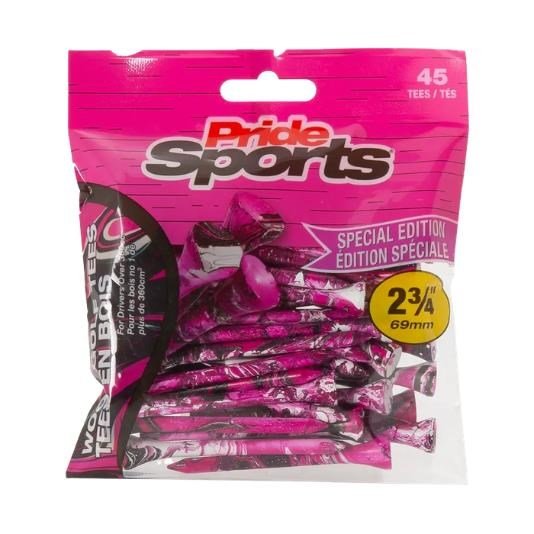 Pride Sports Special Edition Paint Splatter Tees (45 tees) 69 mm tees, neon rosa/negro