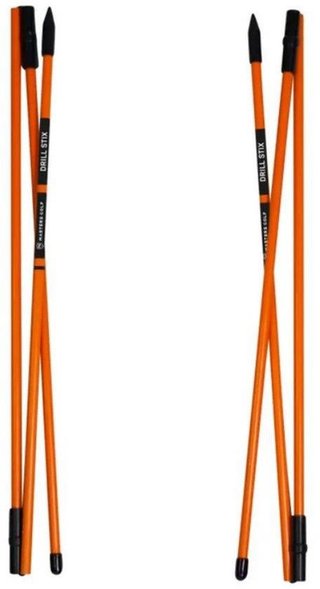 Masters Golf Masters Tri-Fold Drill-Stix Training Alignment, 3pc, naranja