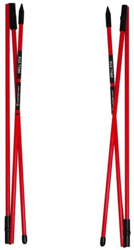 Masters Golf Masters Tri-Fold Drill-Stix Training Alignment 3pc Rojo