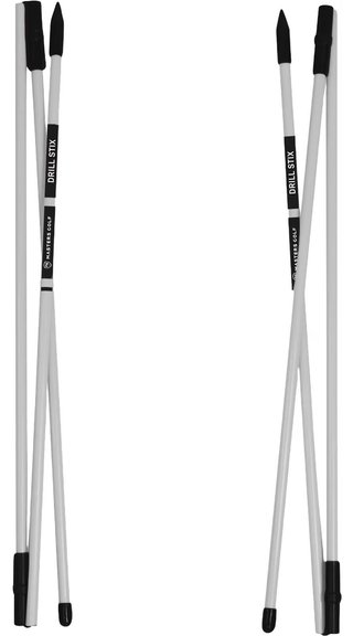 Masters Golf Masters Tri-Fold Drill-Stix Training Alignment 3pc Ayudas de entrenamiento, blanco