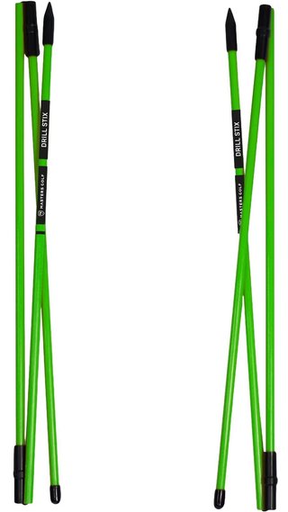 Masters Golf Masters Tri-Fold Drill-Stix Training Alignment 3pc Verde