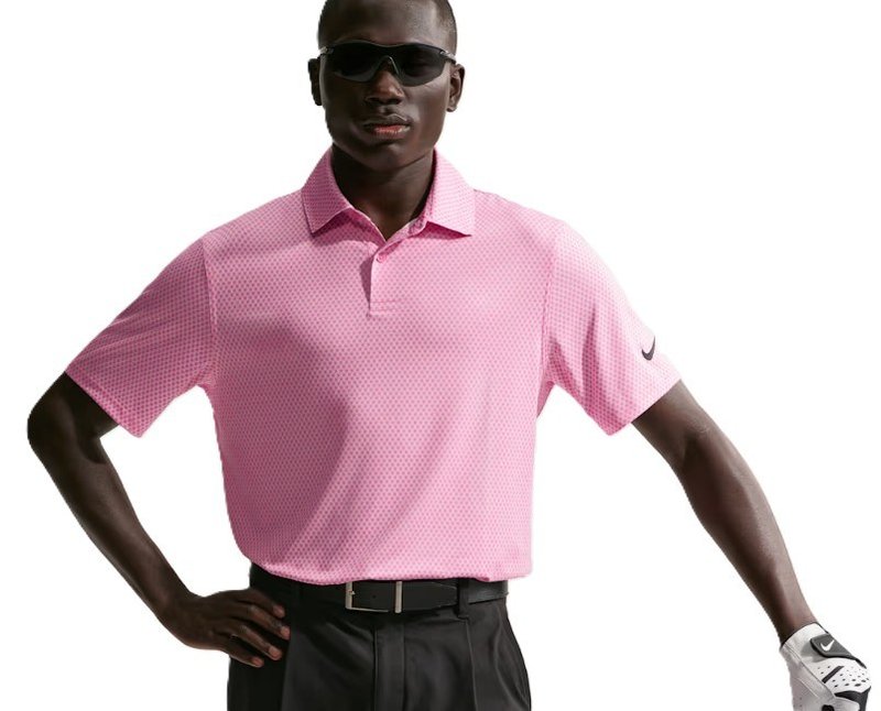 Nike Velocity polo de hombre, pink foam/peony/black