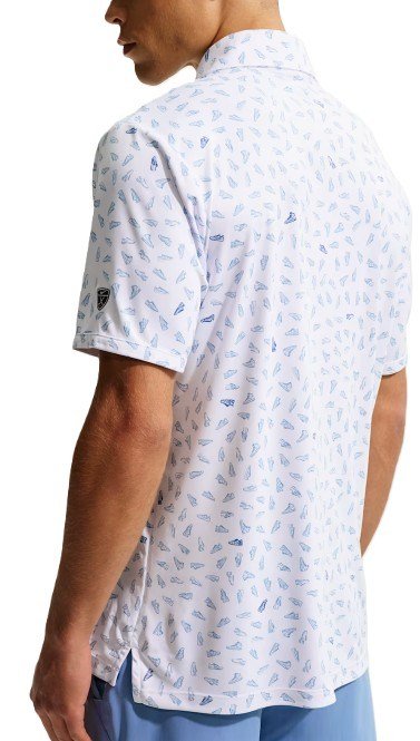 Nike Par polo de hombre, blanco/azul trabajo