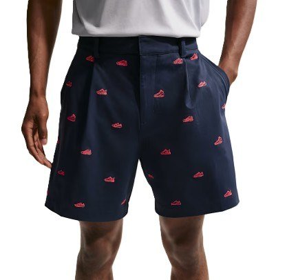 Nike Par pantalones cortos de hombre, navy/hot lava/black