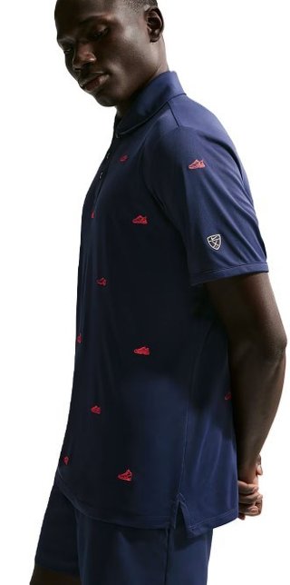 Nike Par polo de hombre, navy/hot lava