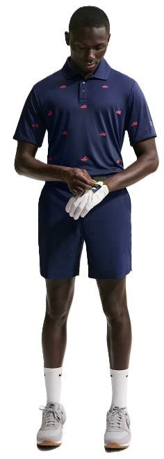 Nike Par polo de hombre, navy/hot lava