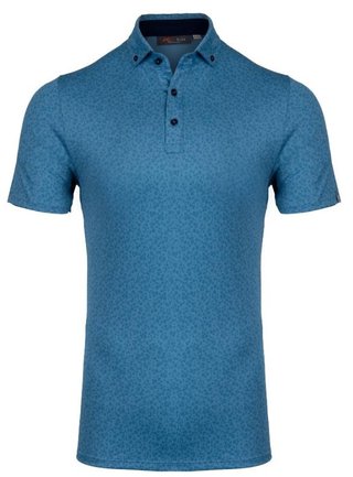 KJUS Lance Printed polo de hombre, atlas blue