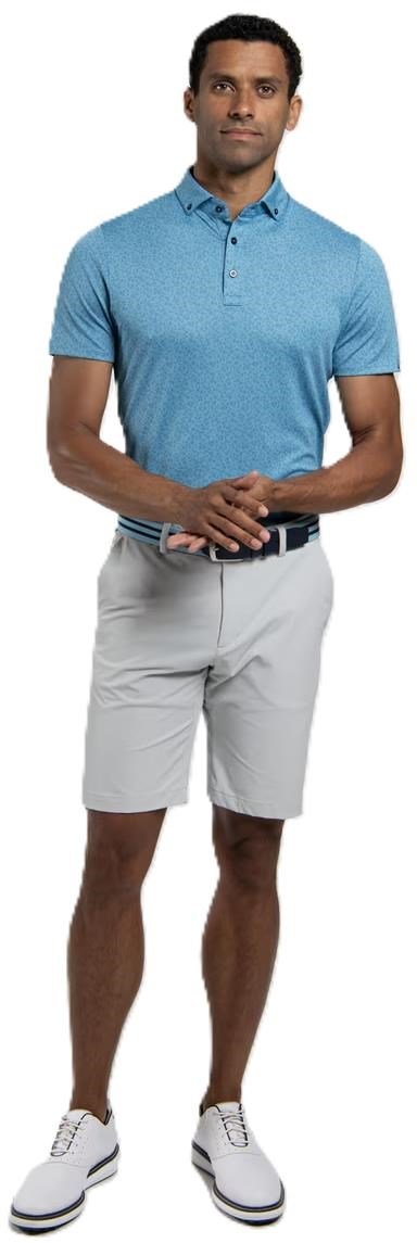 KJUS Lance Printed polo de hombre, atlas blue