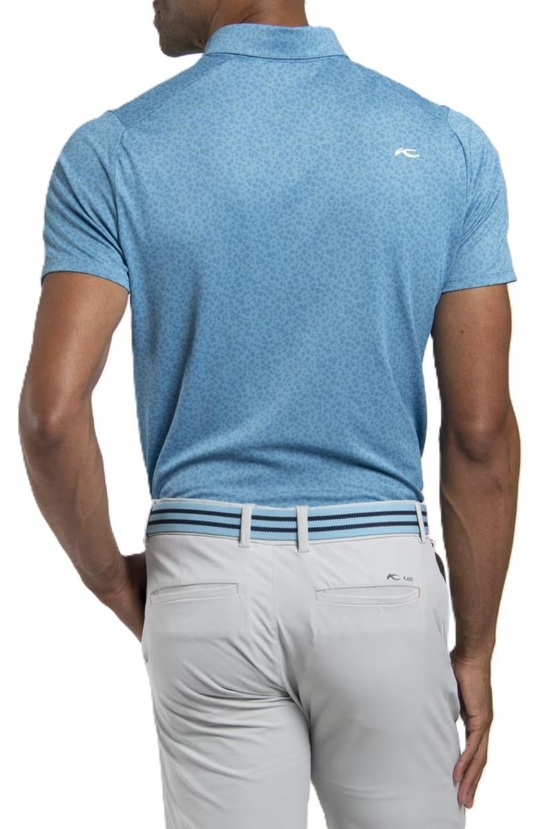 KJUS Lance Printed polo de hombre, atlas blue