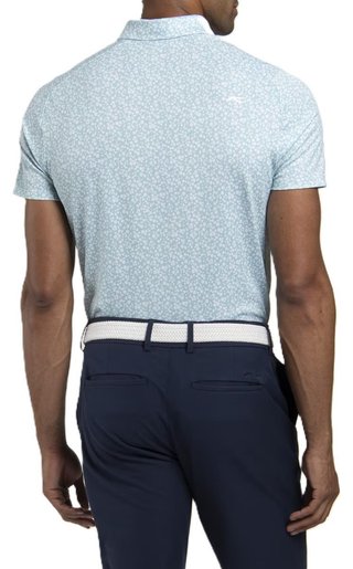 KJUS Lance Printed polo de hombre, riverbank/white