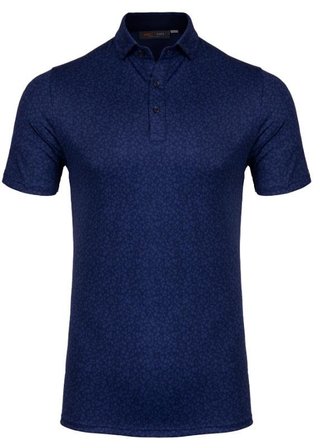 KJUS Lance Printed polo de hombre, atlanta blue