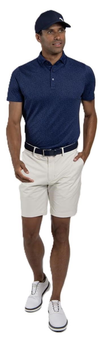 KJUS Lance Printed polo de hombre, atlanta blue