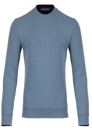KJUS Essentials Crew Neck sudadera de hombre, riverbank/atlanta blue