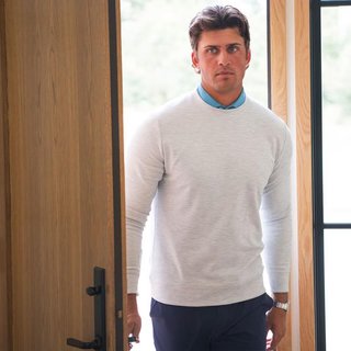 KJUS Essentials Crew Neck sudadera de hombre, riverbank/atlanta blue
