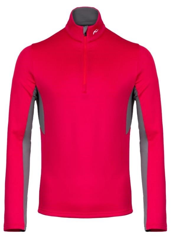 KJUS Hydraulic Midlayer Half-Zip sudadera de hombre, rhubarb/pewter