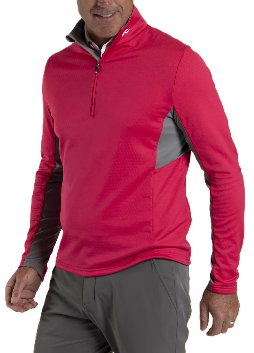 KJUS Hydraulic Midlayer Half-Zip sudadera de hombre, rhubarb/pewter